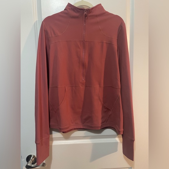 NWT Zyia Salmon Pink Pocket 1/2 Zip Pullover Jacket Sz XXL - Picture 3 of 6
